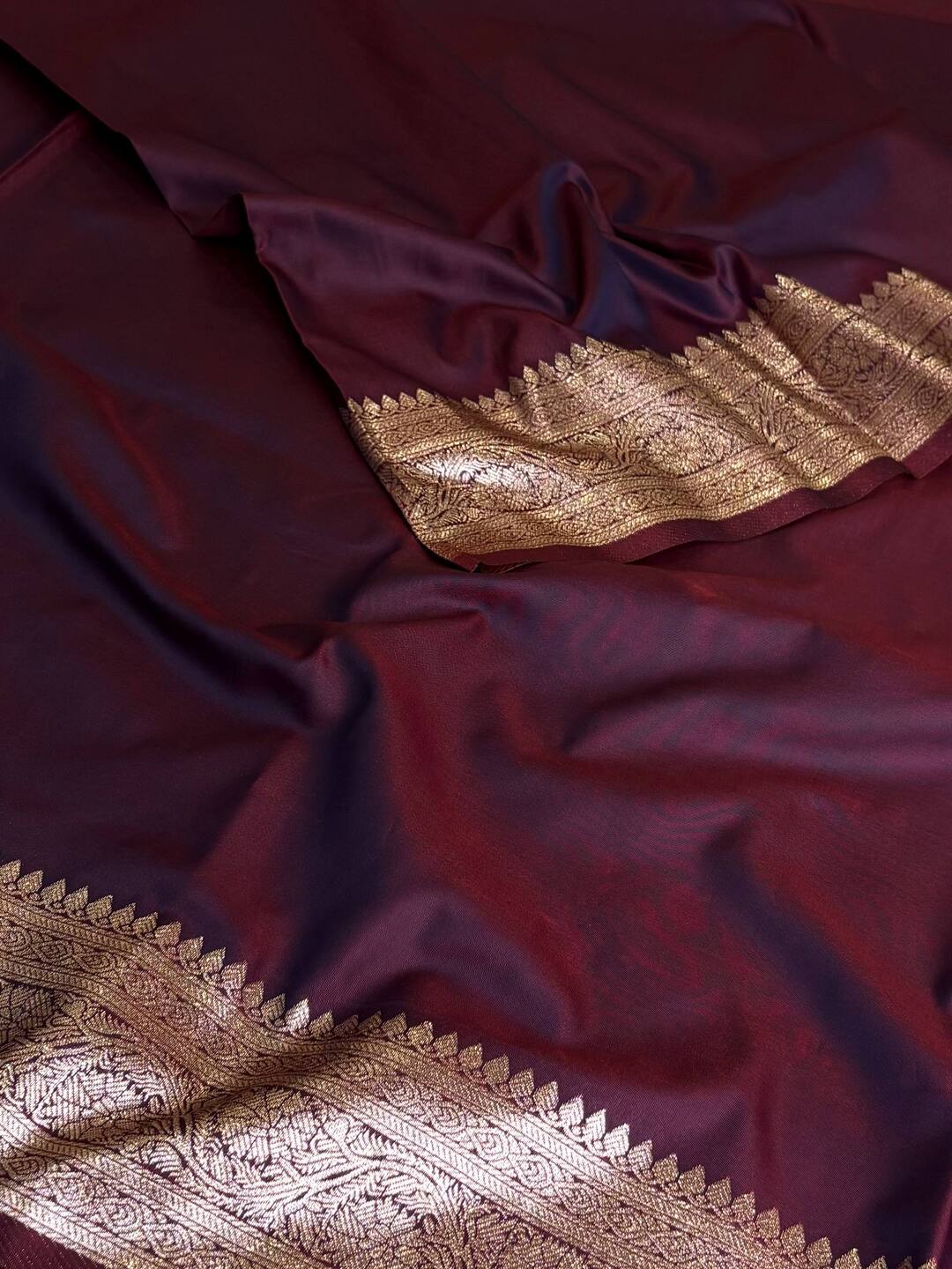 Dual Tone Purple Cotton Silk Saree