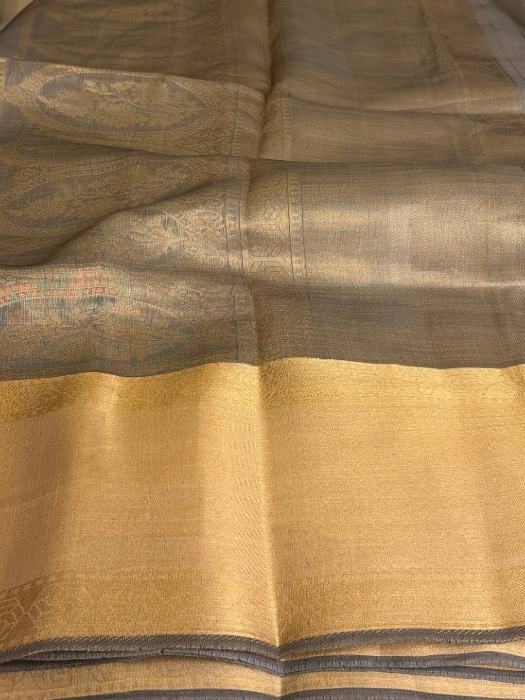 Grey Soft Cotton Saree