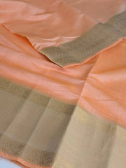 Peach Soft Cotton Saree