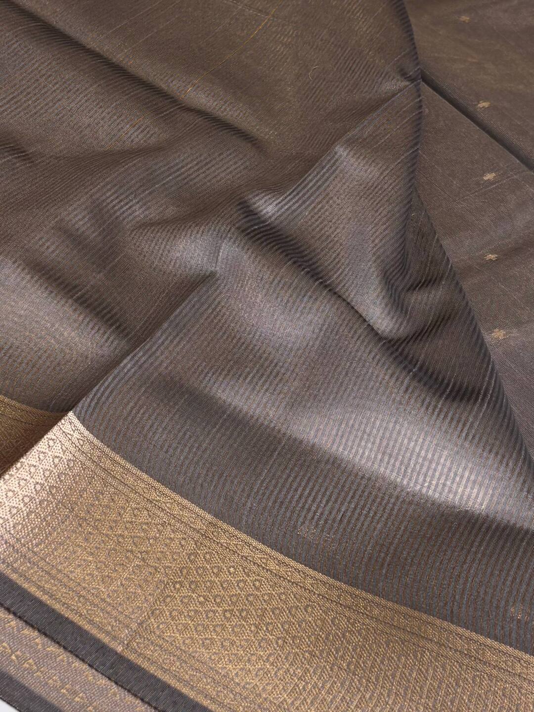 Grey Tissue Silk Saree