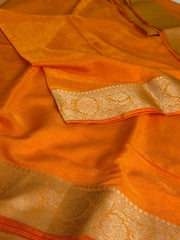 Orange Georgette Saree