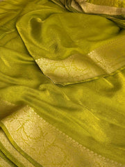 Apple Green Georgette Saree