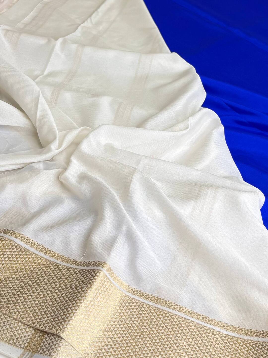 Royal Blue Chiffon Silk Saree