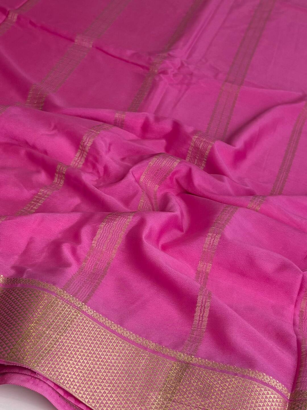 Off White Chiffon Silk Saree