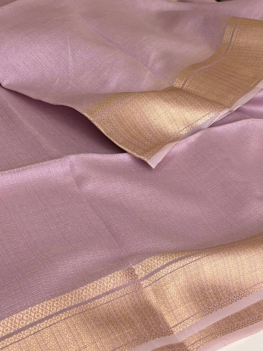 Lavender Purple Soft Cotton Saree