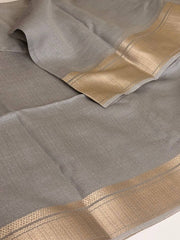 Grey Soft Cotton Saree
