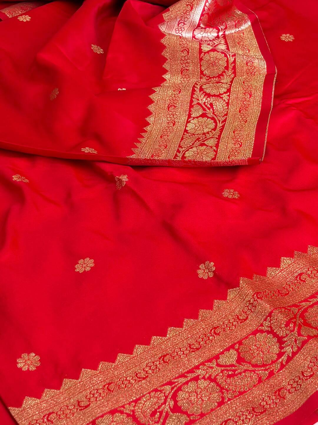 Chili Red Cotton Silk Saree
