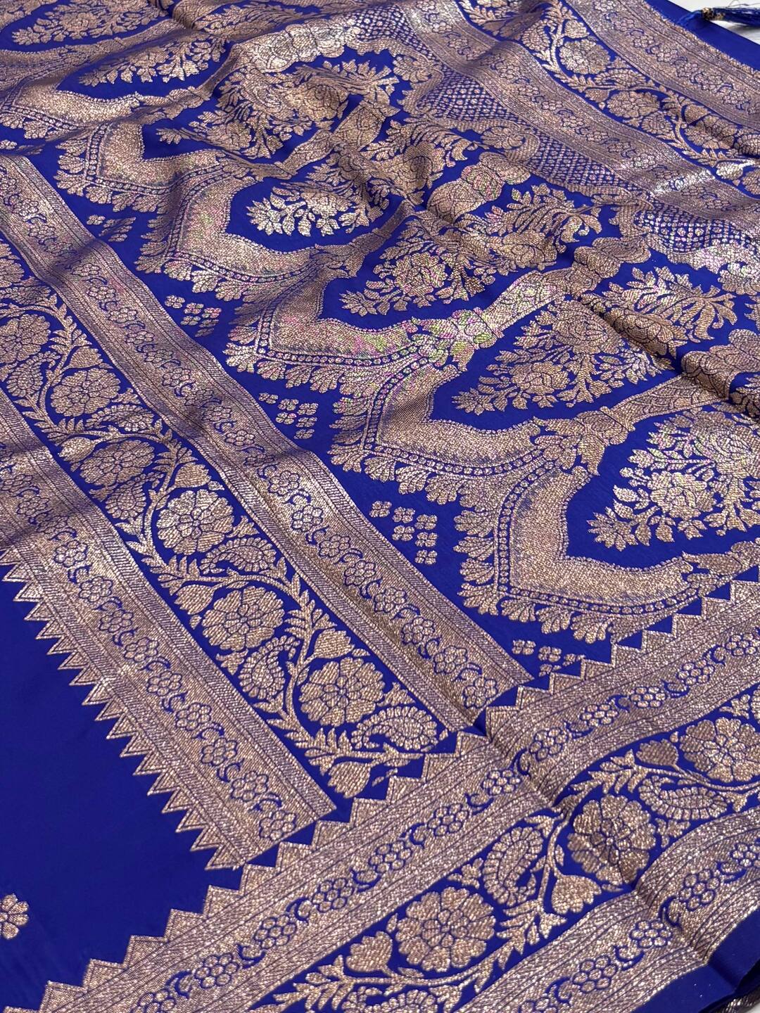 Royal Blue Cotton Silk Saree