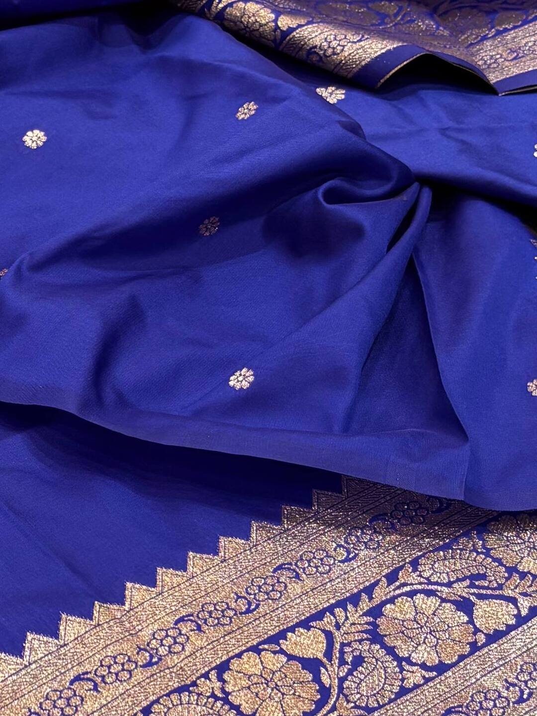 Royal Blue Cotton Silk Saree