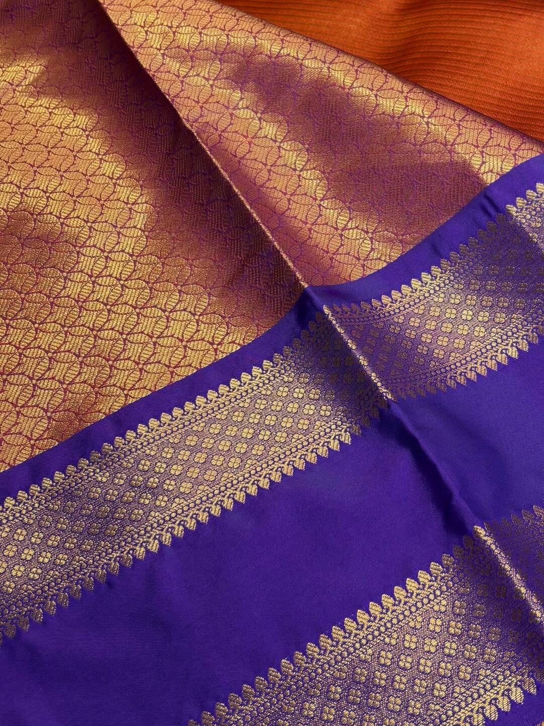 Orange Banaras Tissue Saree