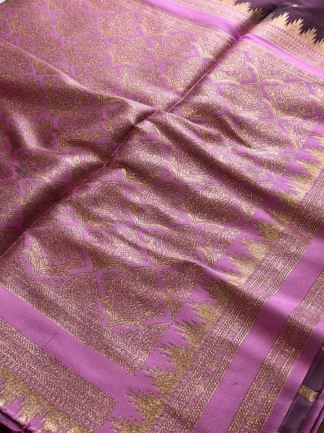 Plum Purple Cotton Silk Saree