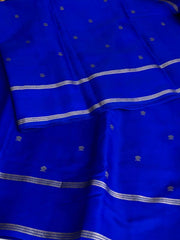 Royal Blue Chiffon Cotton Silk Saree