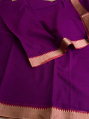 Violet Purple Narayanpet Cotton Saree