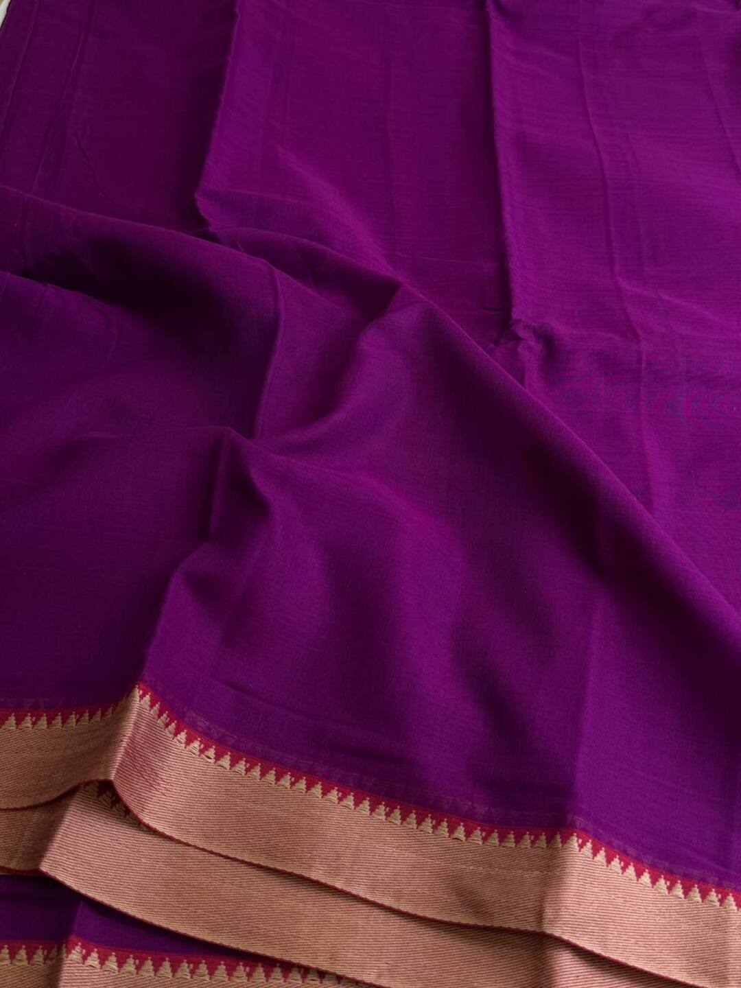 Violet Purple Narayanpet Cotton Saree