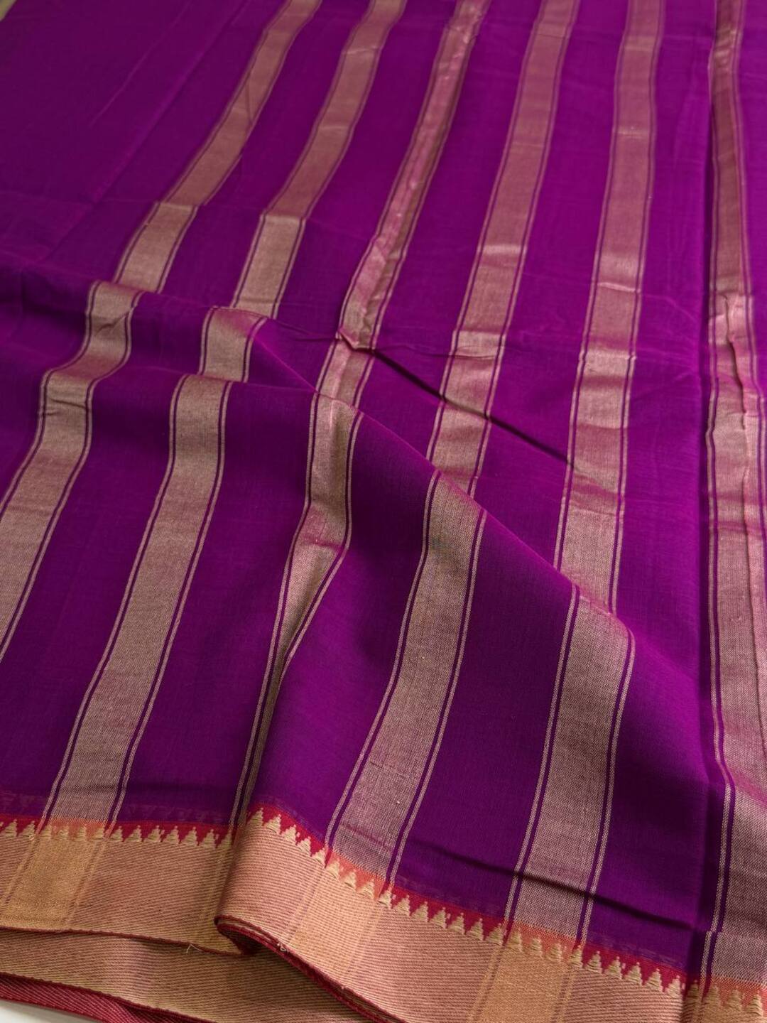 Violet Purple Narayanpet Cotton Saree