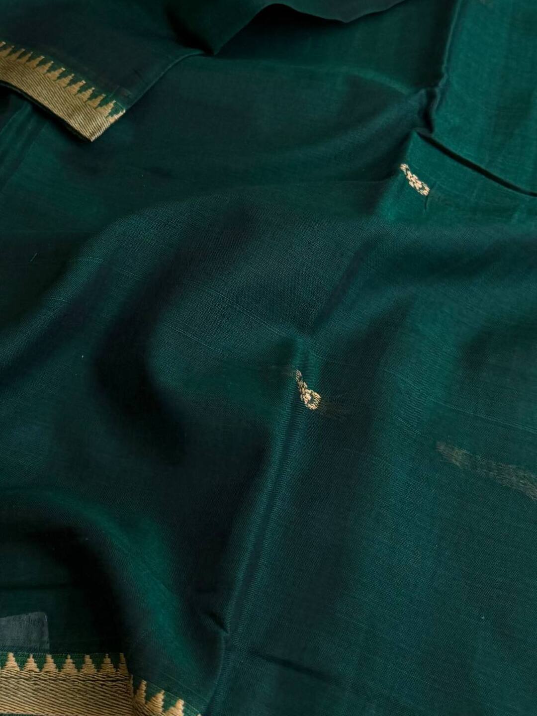 Emerald Green Narayanpet Cotton Saree