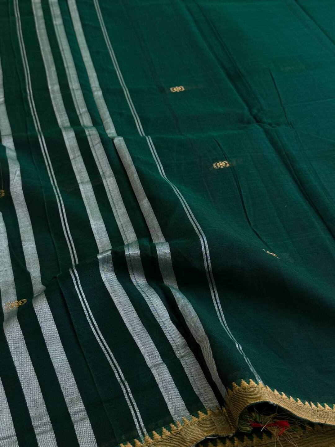 Emerald Green Narayanpet Cotton Saree