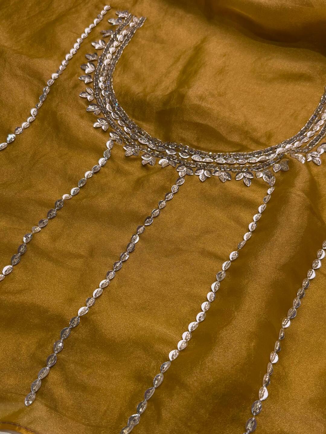 Mustard Yellow Georgette Saree