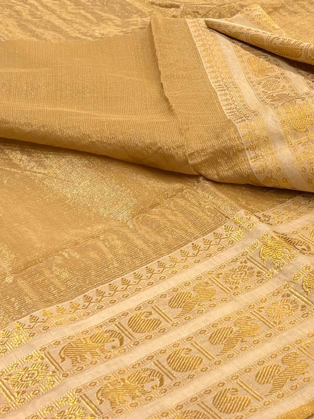 Champagne Kadhi Cotton Saree