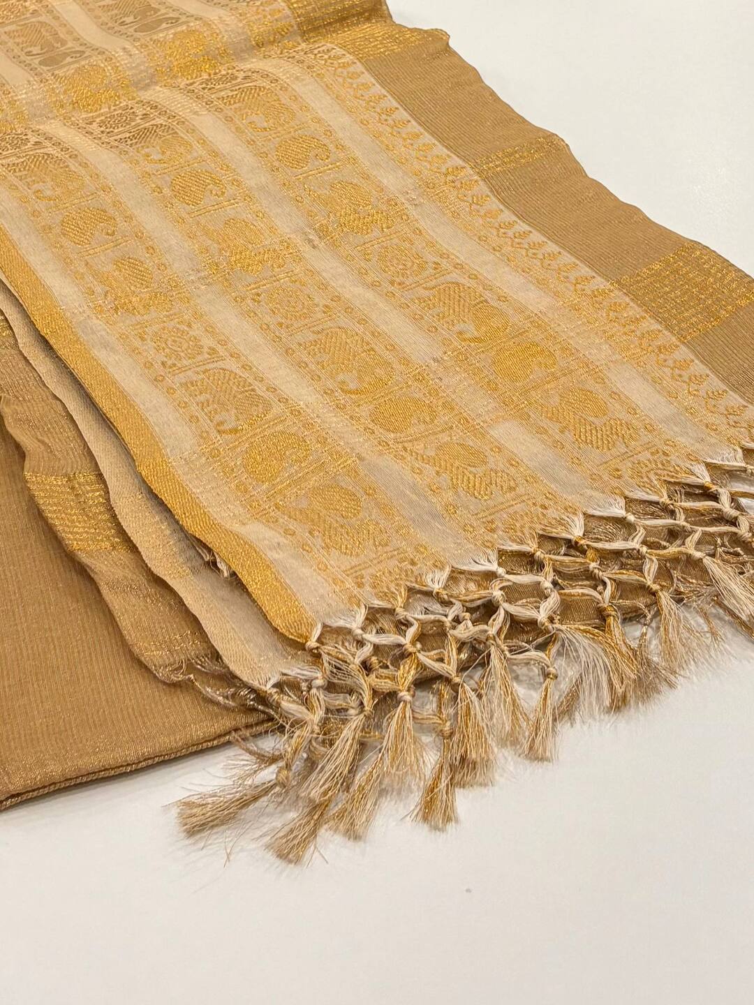Champagne Kadhi Cotton Saree