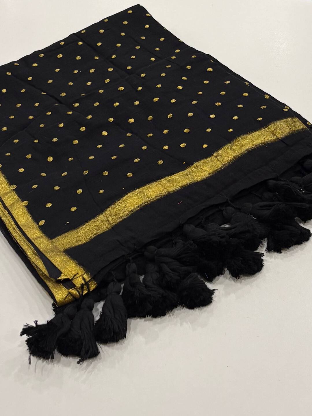 Black Kadhi Cotton Saree