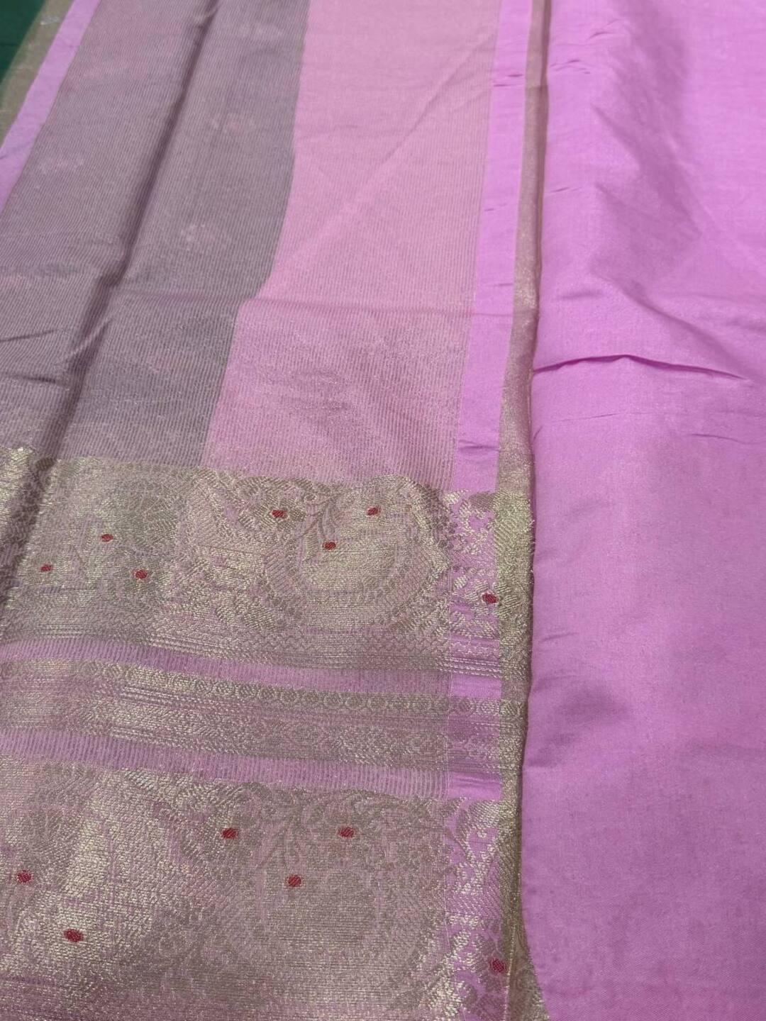 Emerald Green Banaras Cotton Saree