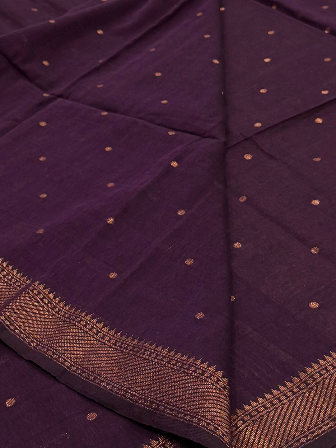Royal Purple Kadhi Cotton Saree