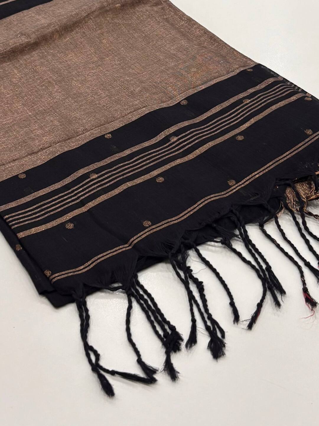 Black Kadhi Cotton Saree