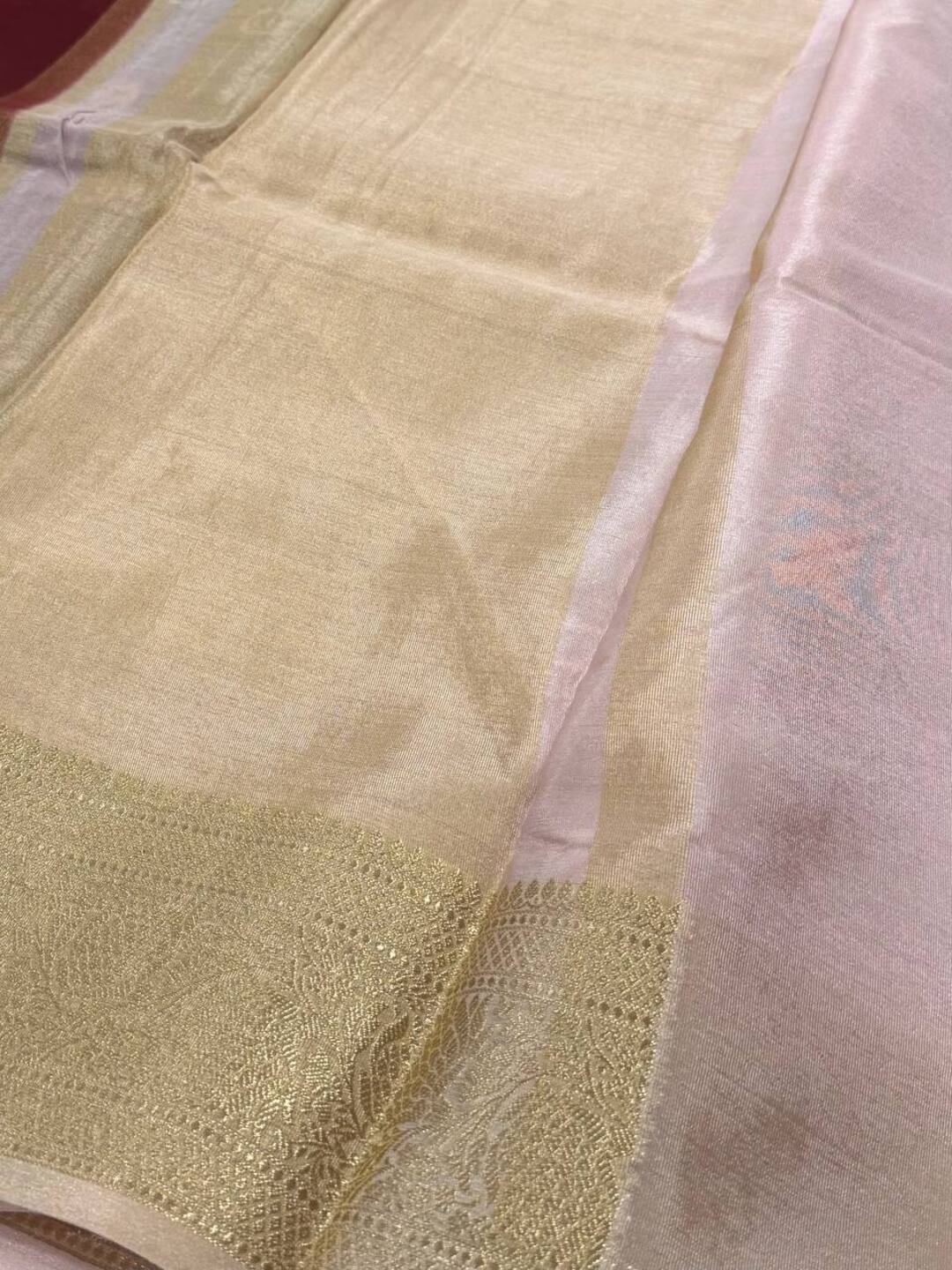 Maroon Banaras Cotton Silk Saree