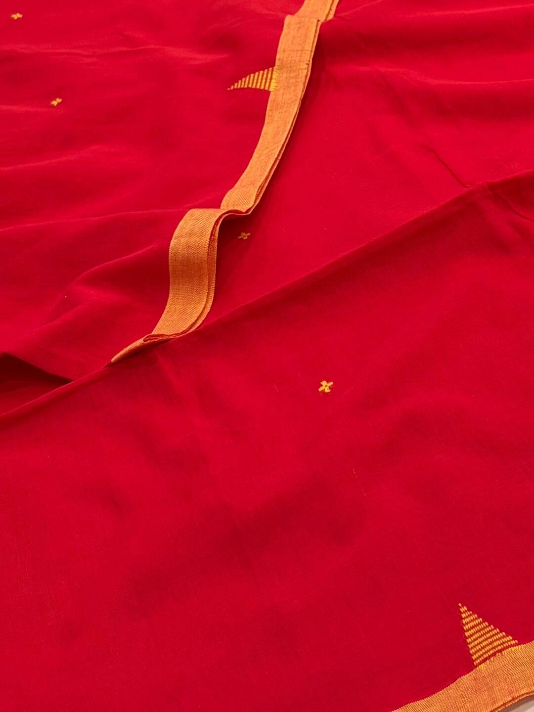 Chili Red Kadhi Cotton Saree