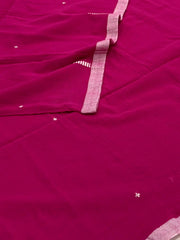 Magenta Pink Kadhi Cotton Saree