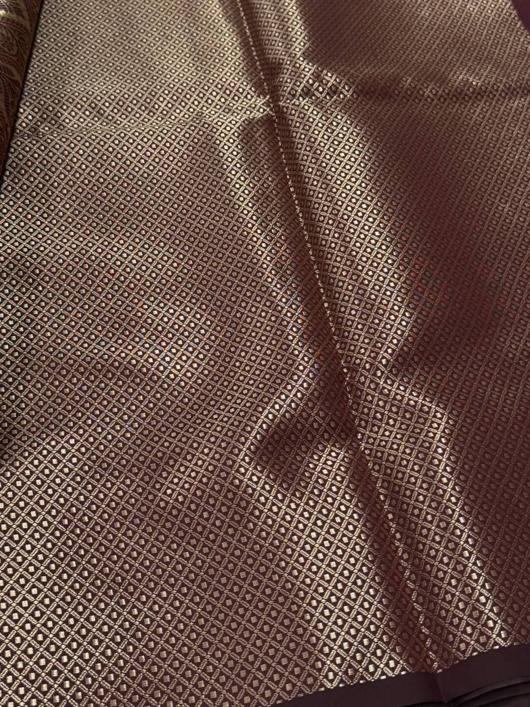 Maroon Cotton Silk Saree
