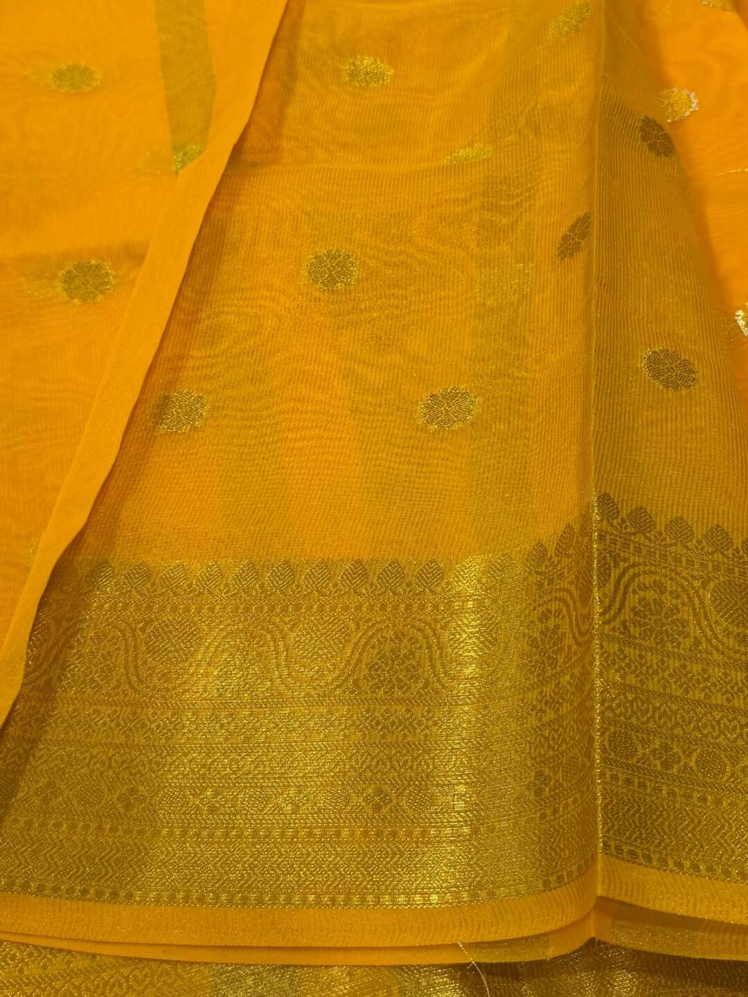 Yellow Cotton Saree