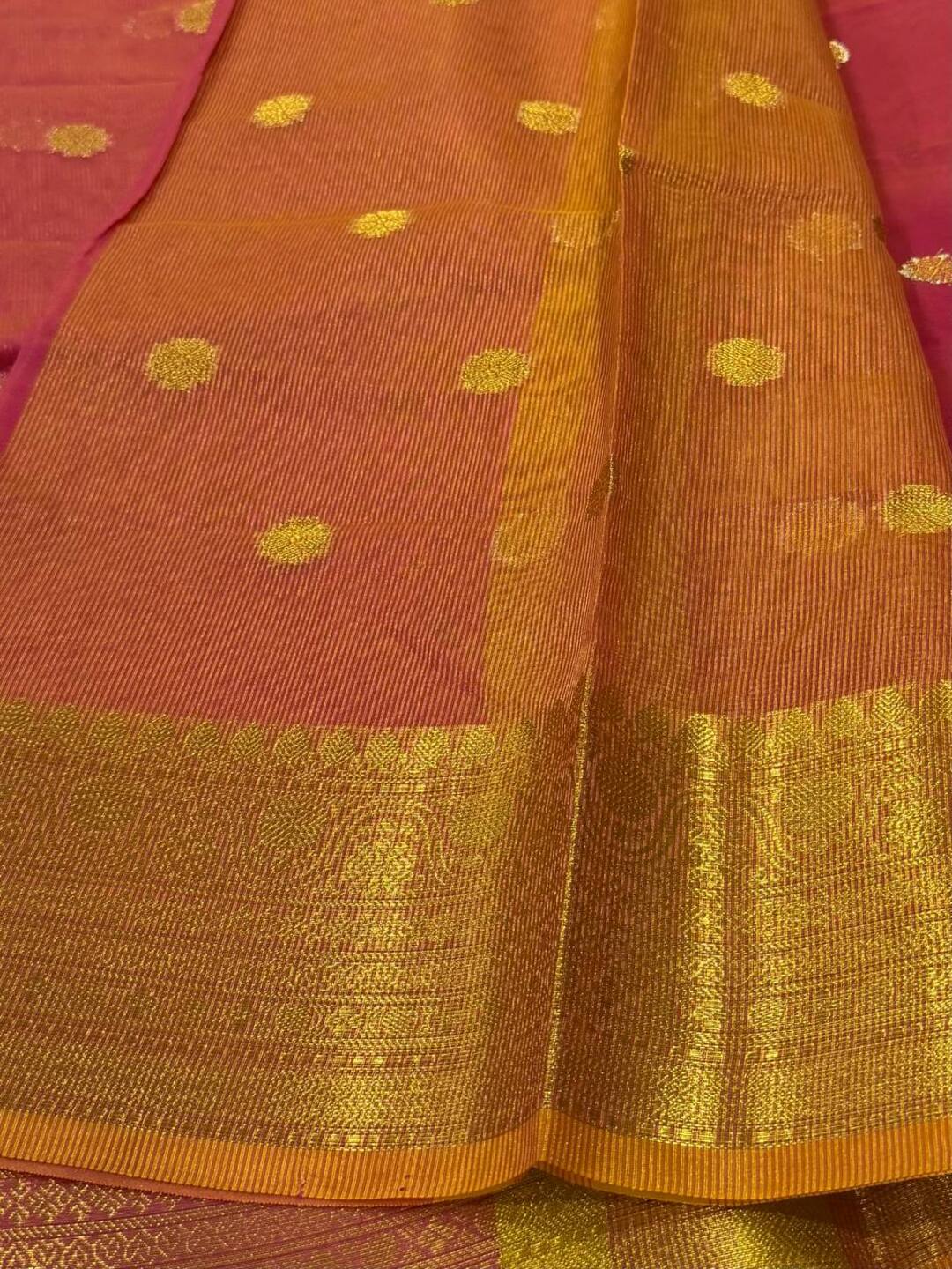 Pink Cotton Saree