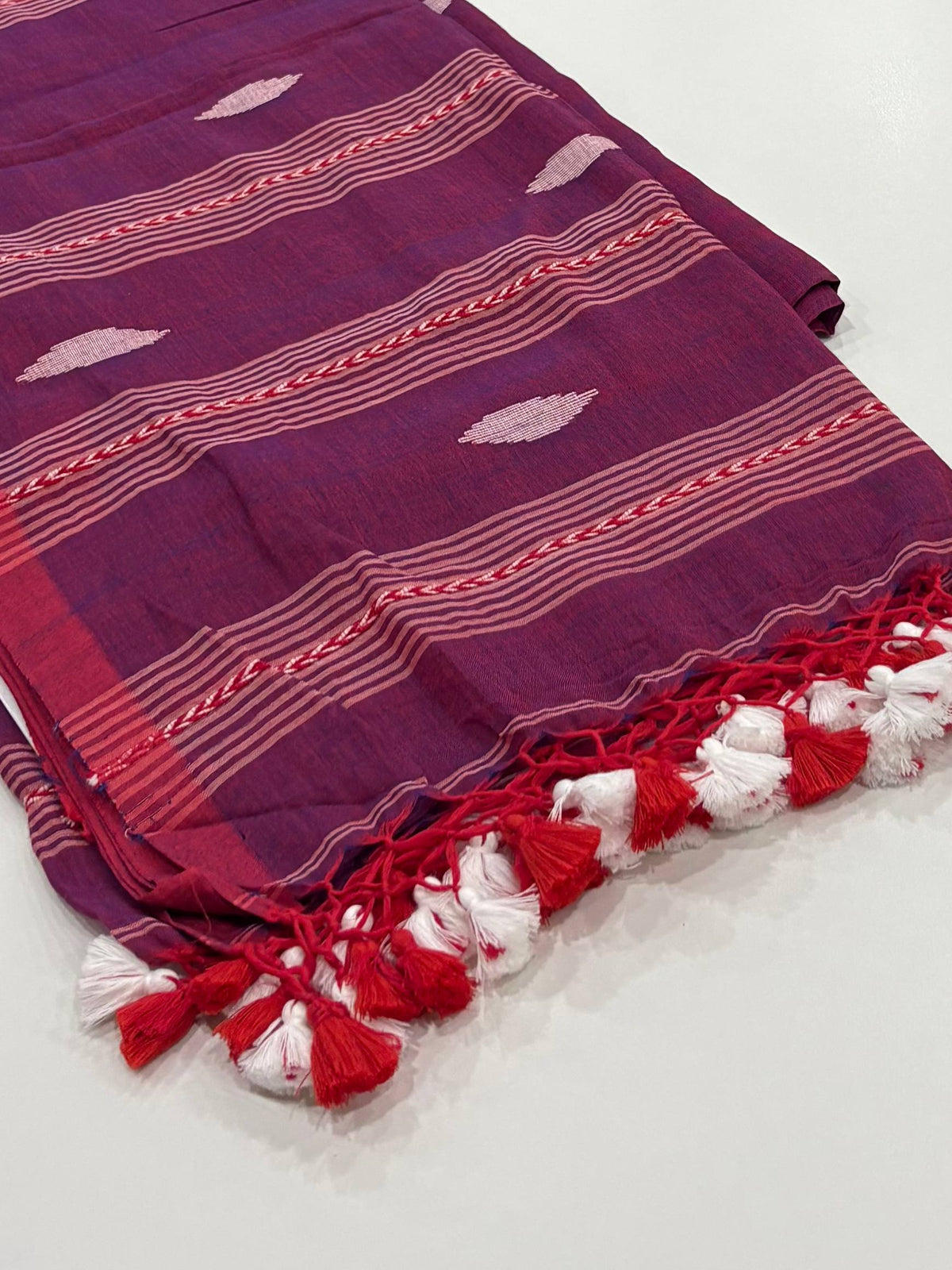 Maganta Purple Kadhi Cotton Saree