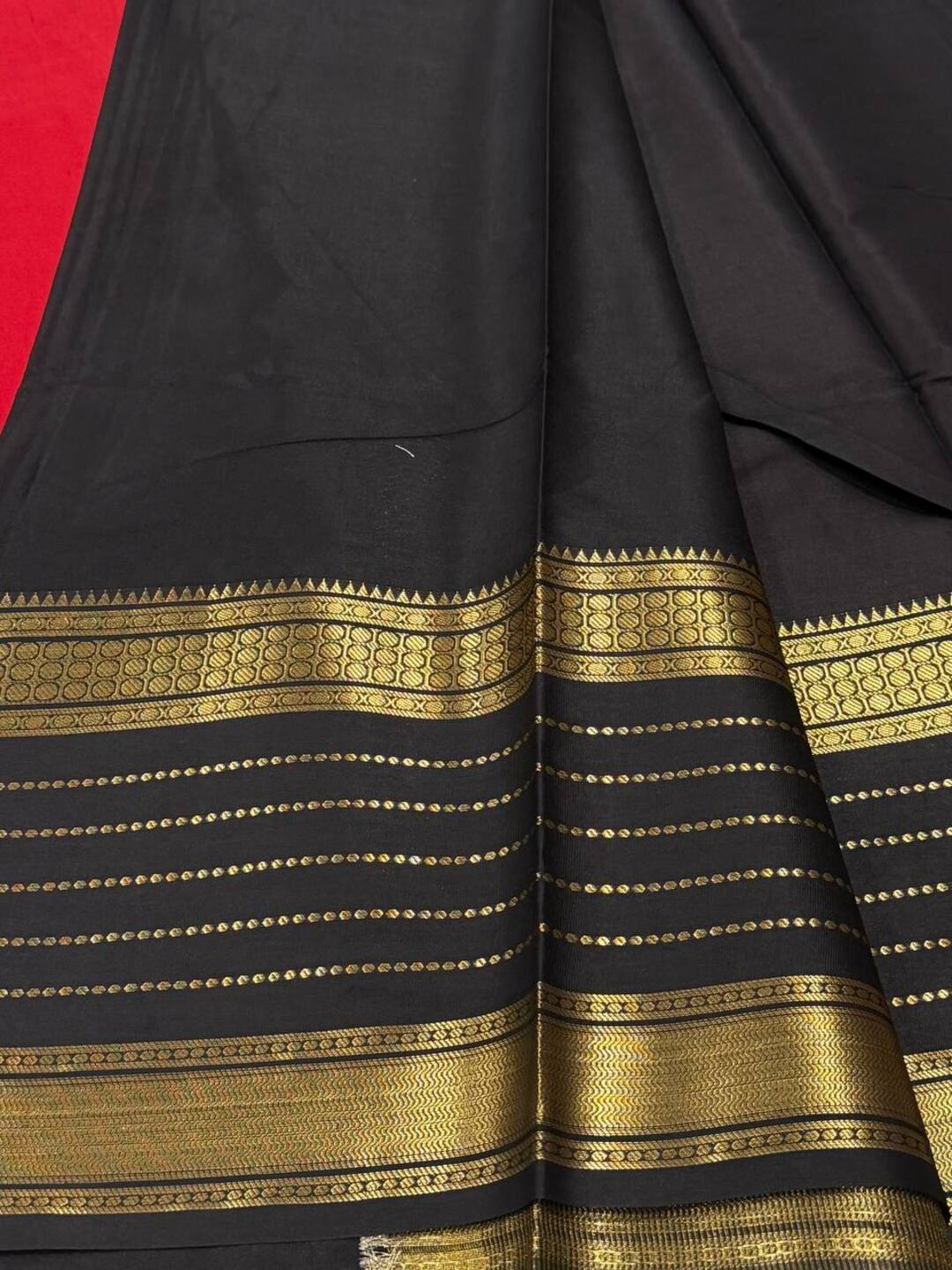 Chili Red Banaras Cotton Silk Saree