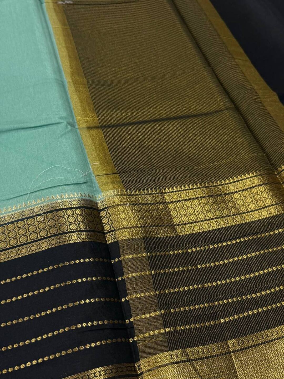 Baby Blue Banaras Cotton Silk Saree