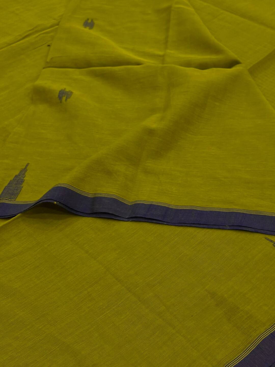 Apple Green Kadhi Cotton Saree