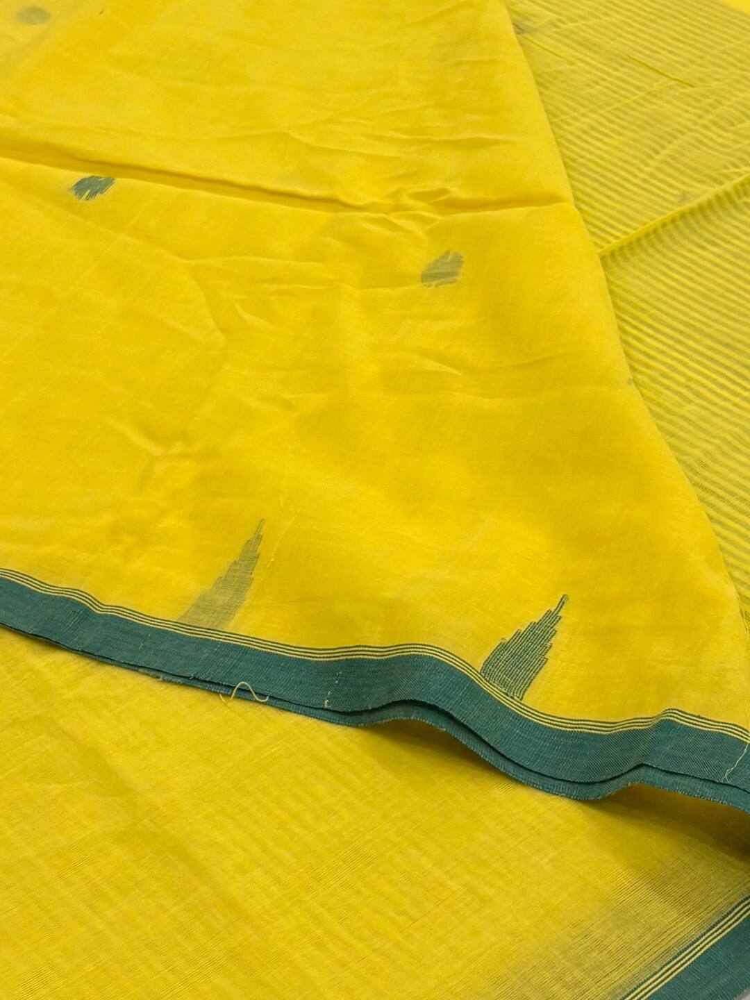 Pastel Yellow Kadhi Cotton Saree