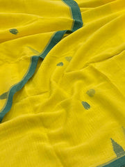 Pastel Yellow Kadhi Cotton Saree
