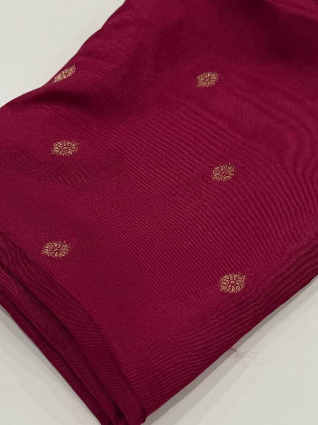 Burgundy Chiffon Saree
