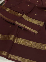 Dark Chocolate Chiffon Saree