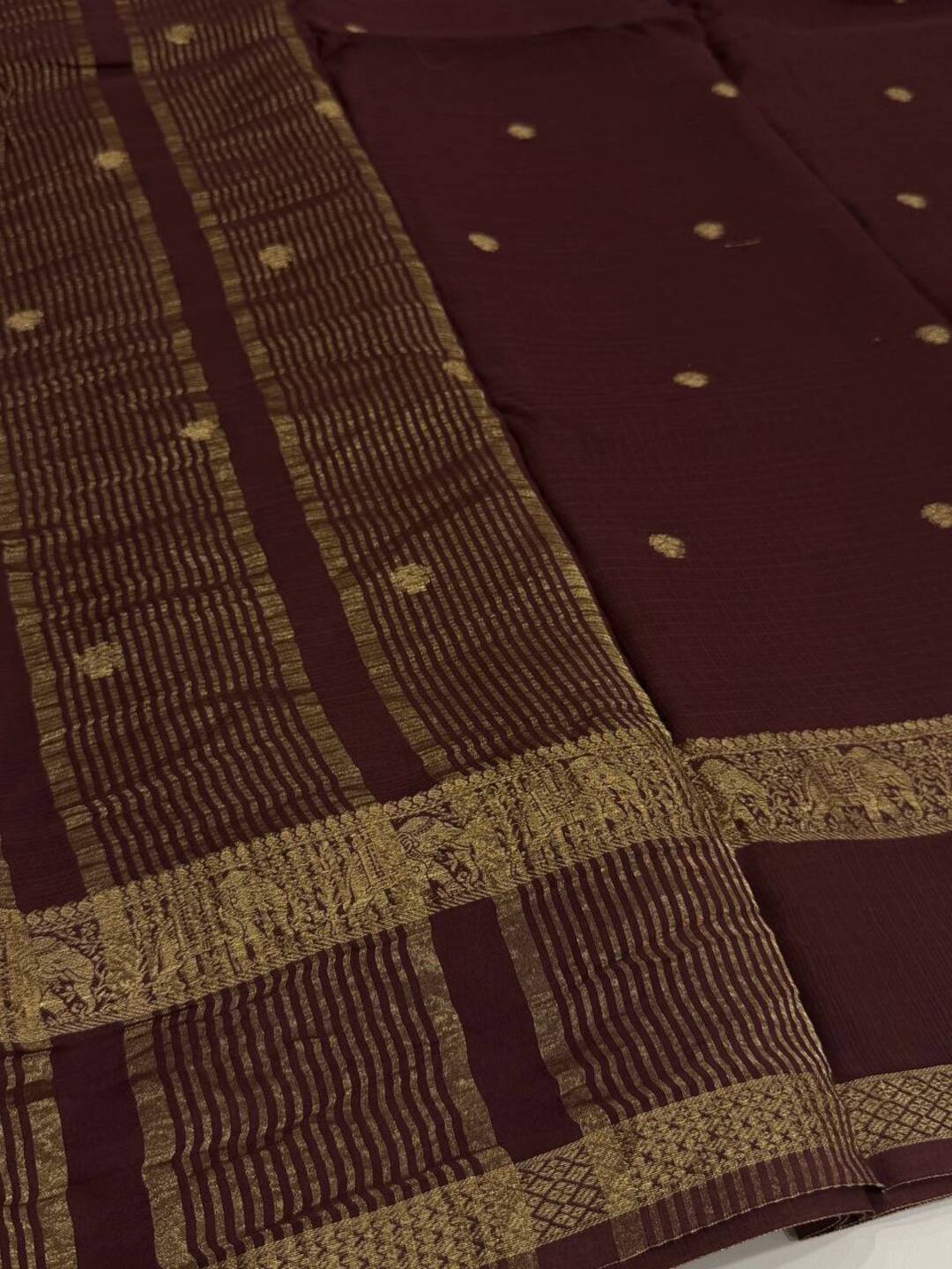 Dark Chocolate Chiffon Saree
