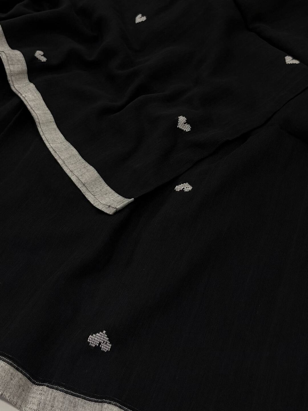 Black Kadhi Cotton Saree