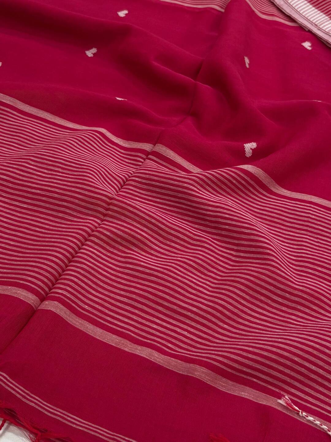 Hot Pink Kadhi Cotton Saree