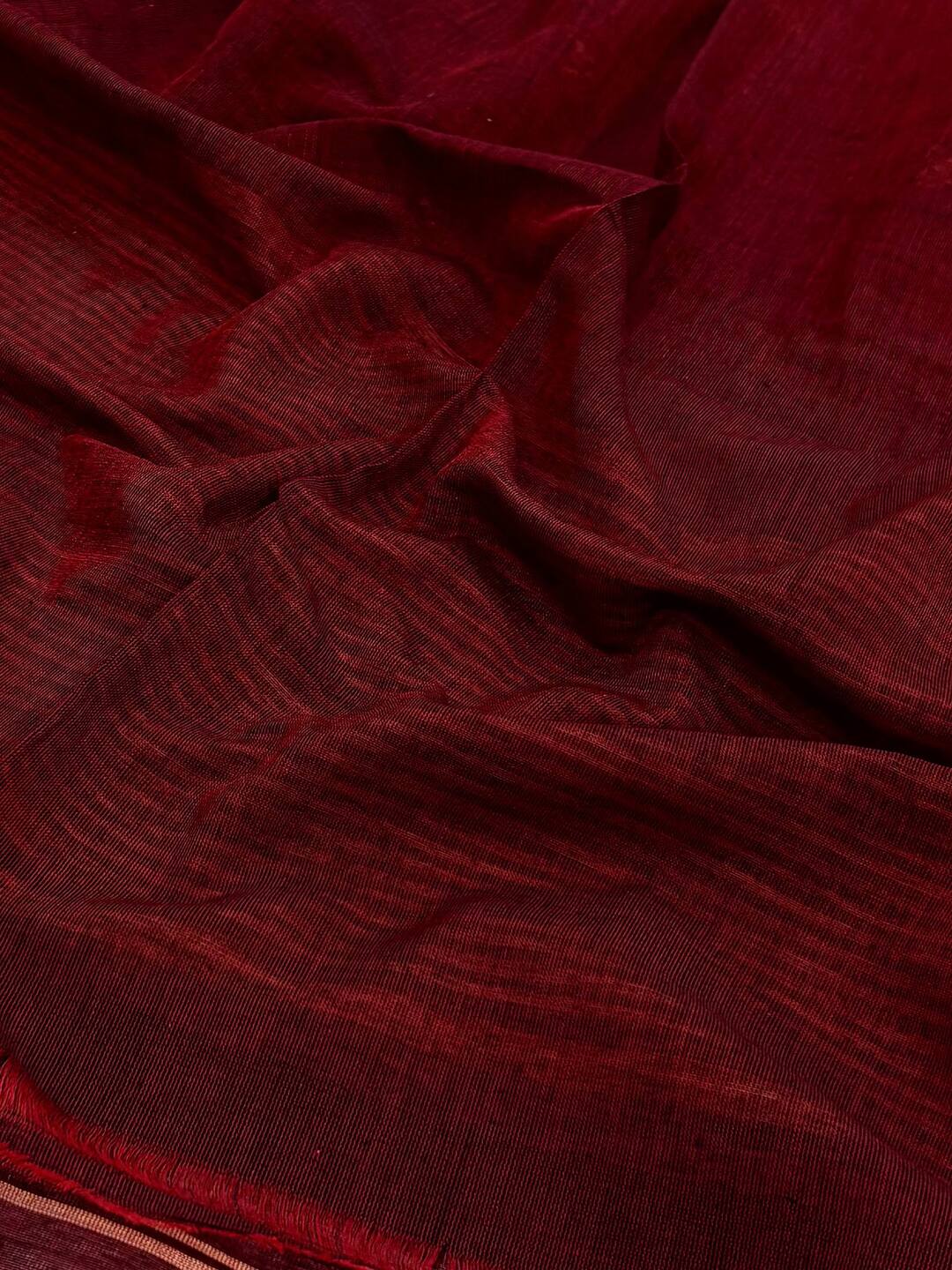 Maroon Kadhi Cotton Saree
