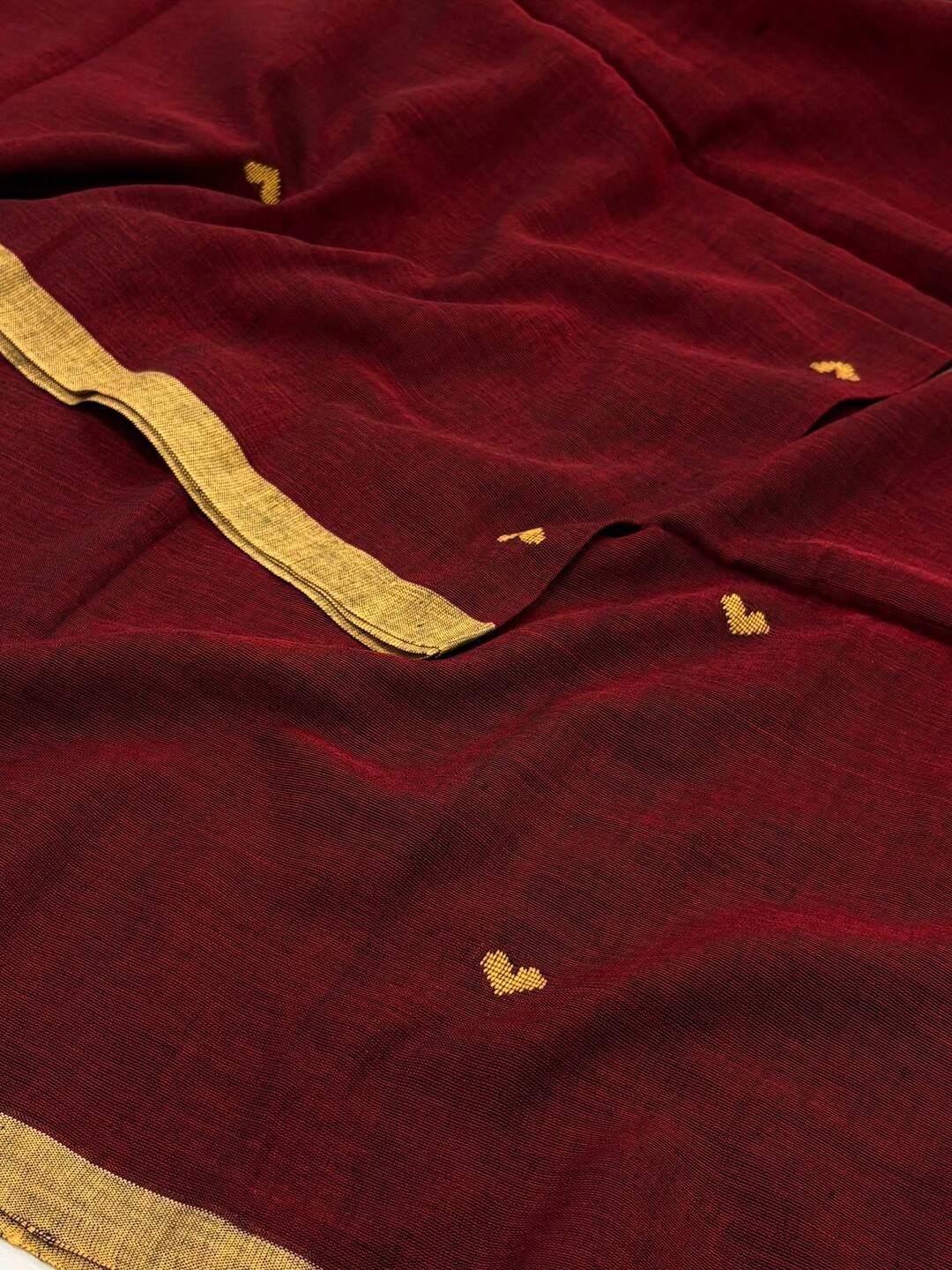Maroon Kadhi Cotton Saree