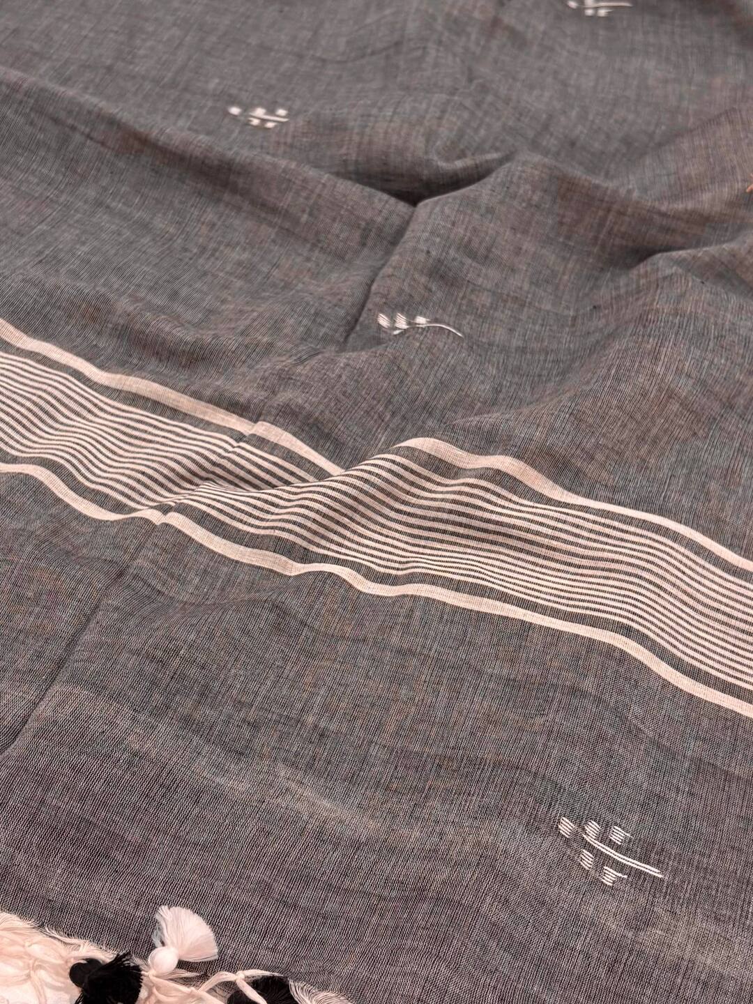 Grey Kadhi Cotton Saree