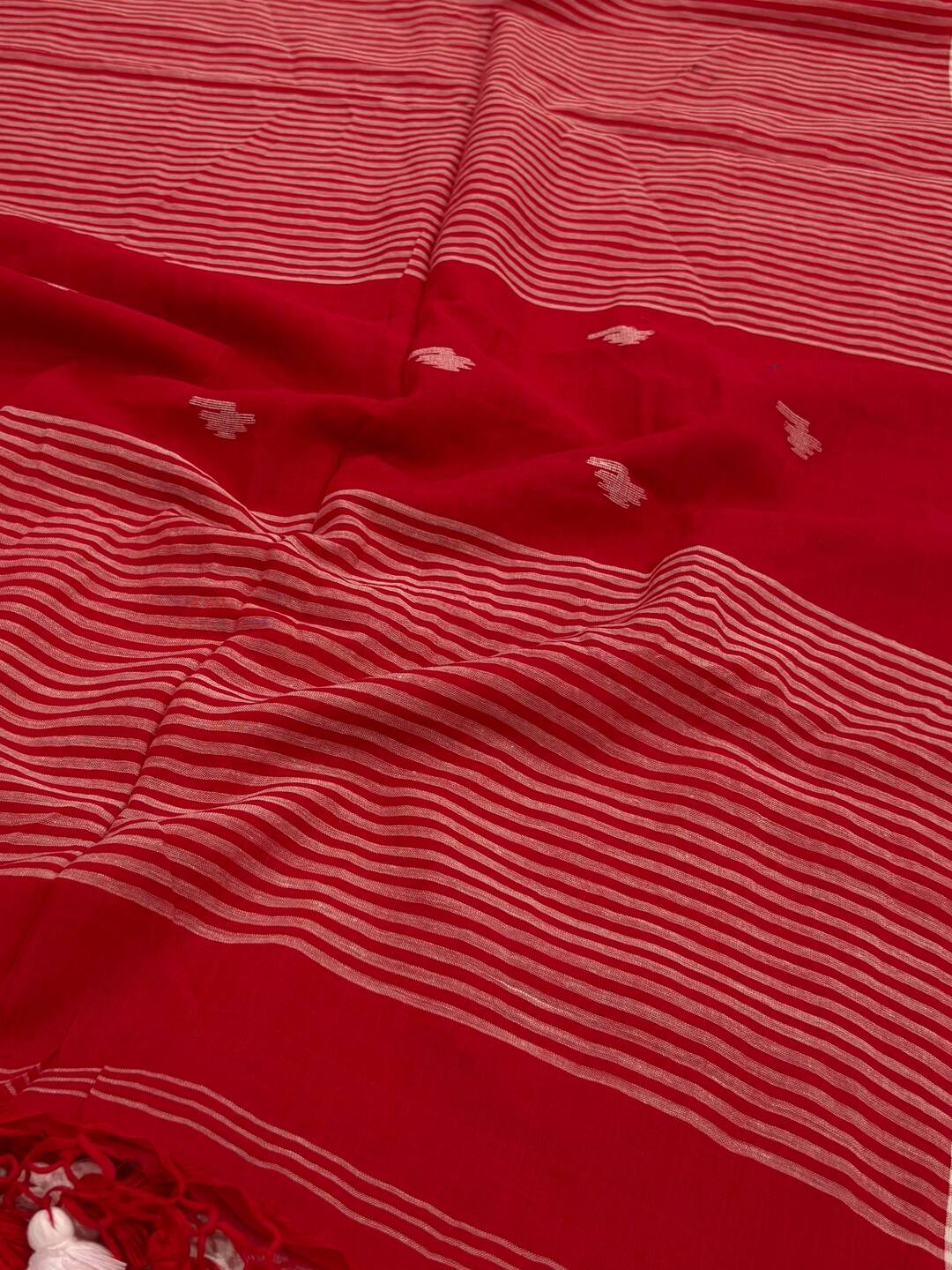 Chili Red Kadhi Cotton Saree