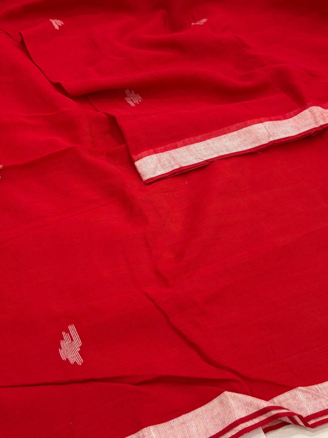 Chili Red Kadhi Cotton Saree